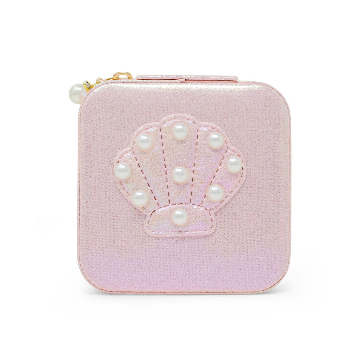 Mermaid Seashell Pearl Jewelry Box: Hot Pink