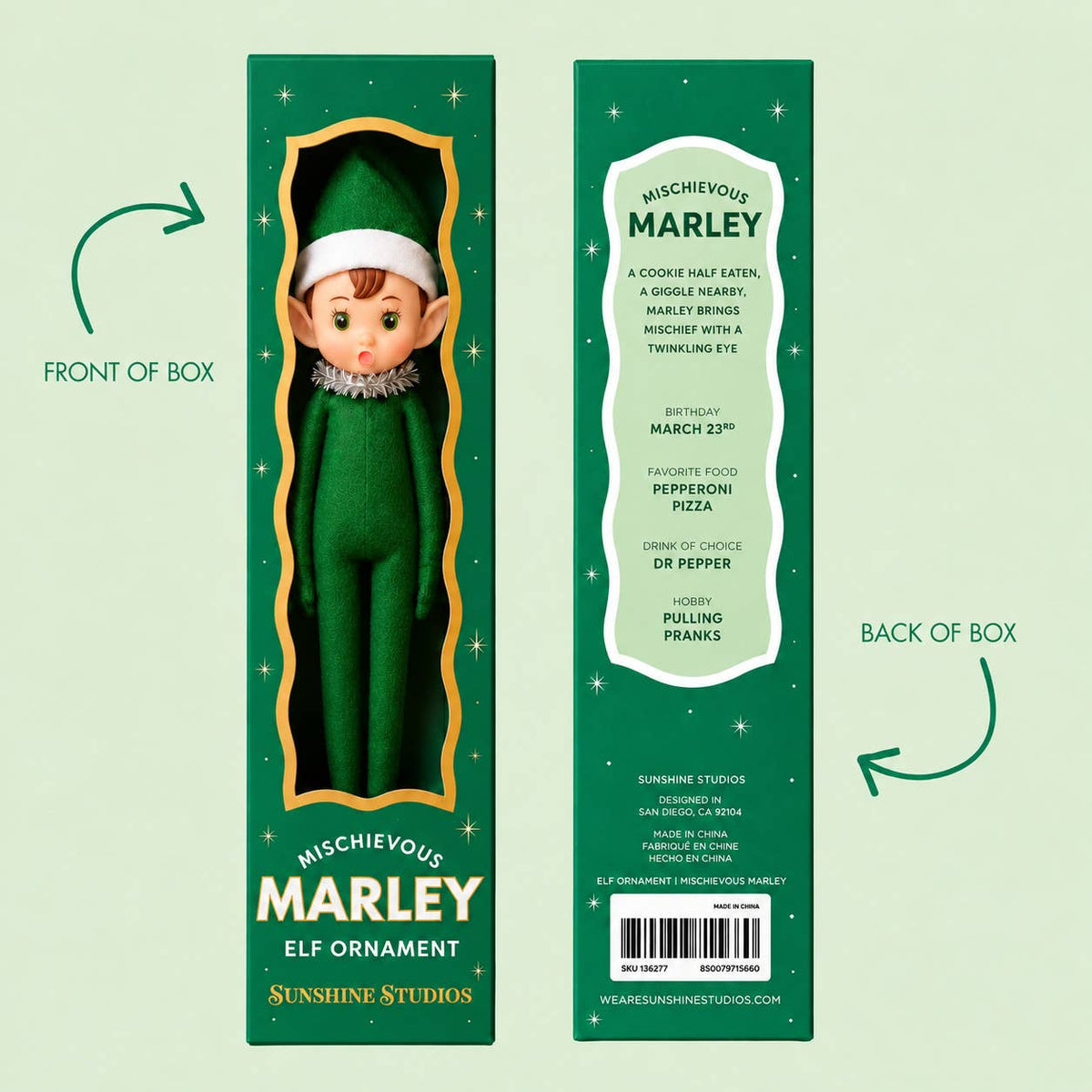 Elf Ornament | Mischievous Marley