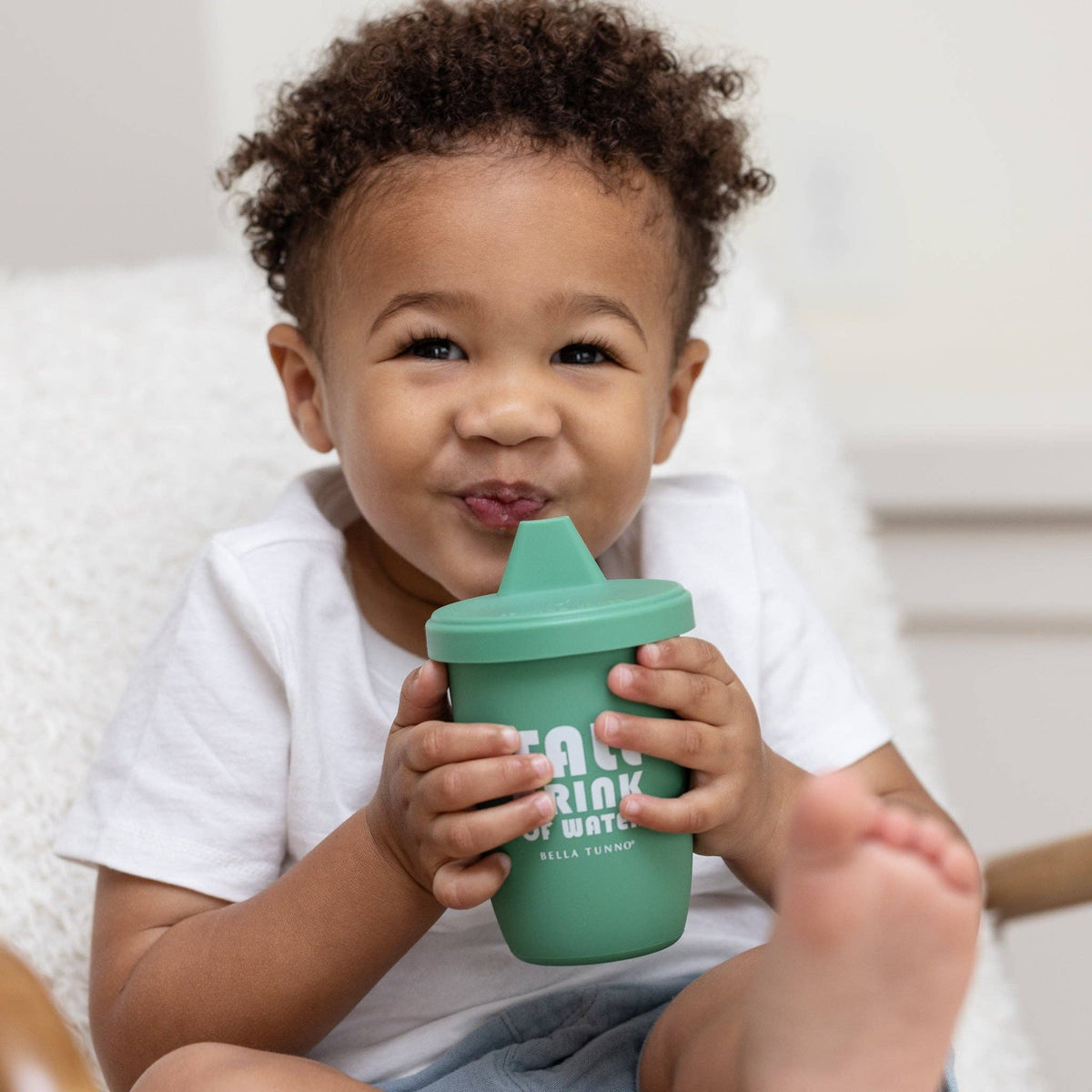Tall Drink of Water Happy Sippy Cup: Green