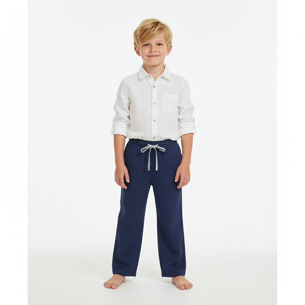 La Plage Boys Drawstring Pants Lapis Blue: Blue