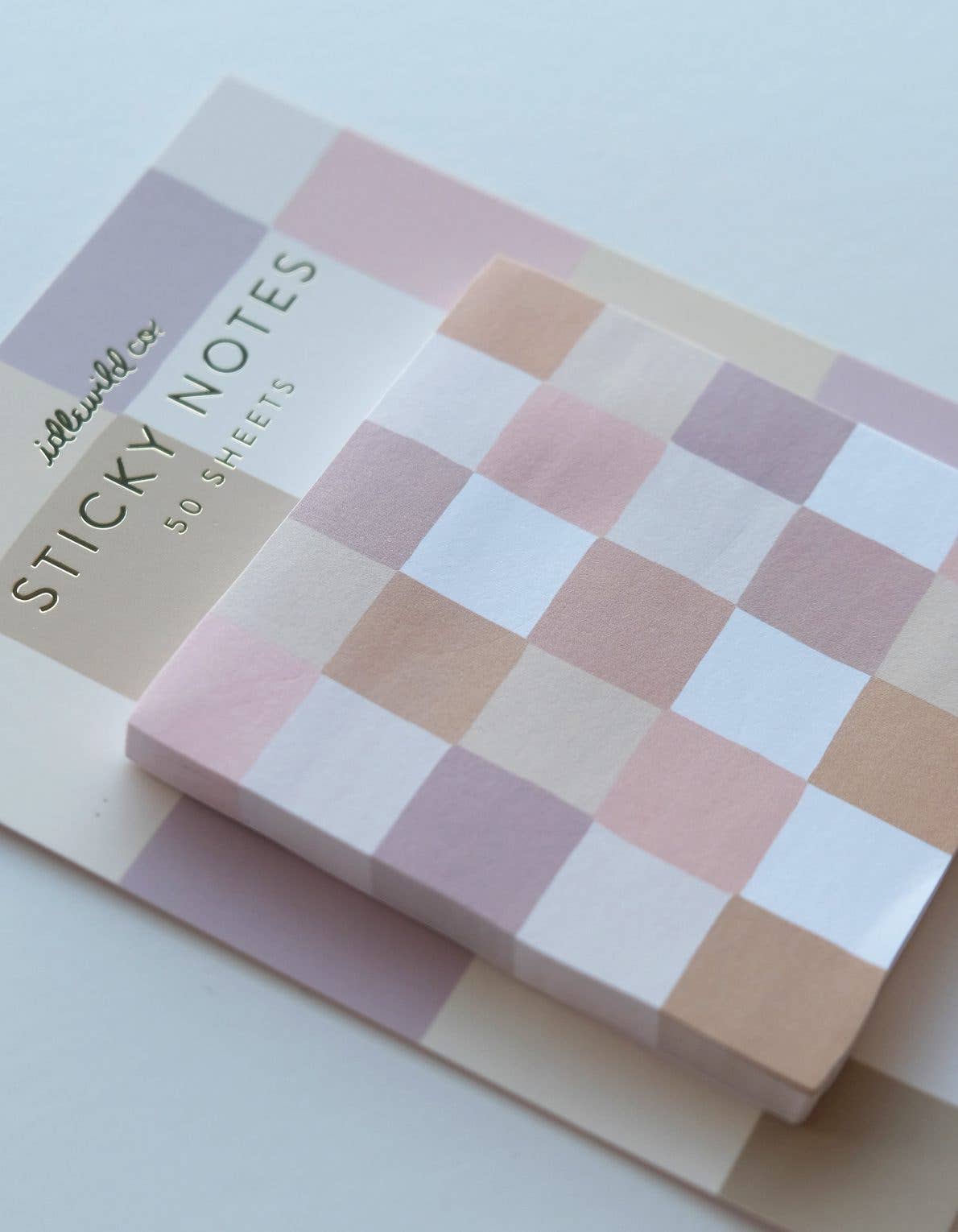 Nude Checks Die-Cut Sticky Notepad