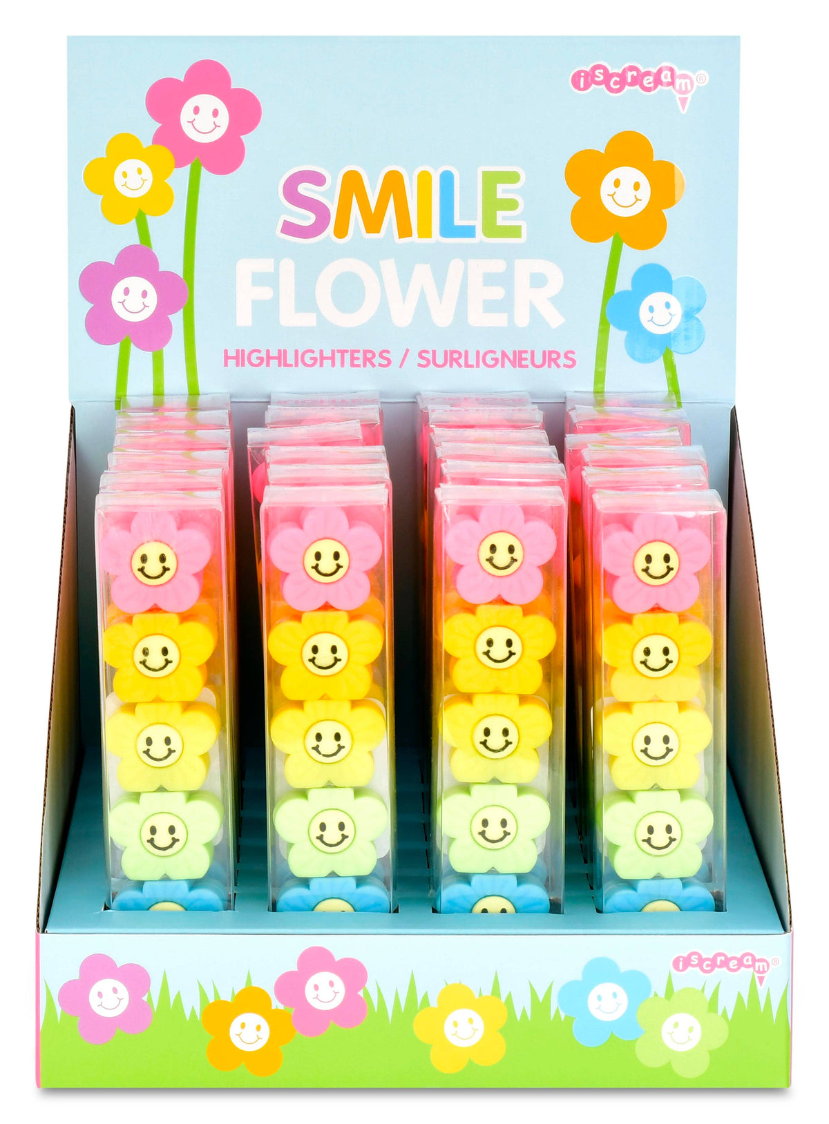 Iscream Smile Flower Highlighter with colorful floral design, perfect for adding a radiant glow to your makeup look.