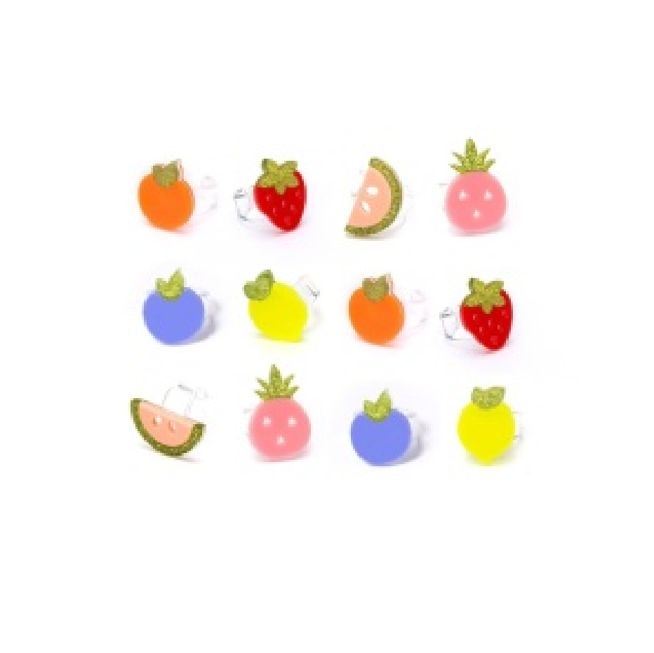 FRUIT SALAD ASSORTED RINGS ACRYLIC BASE