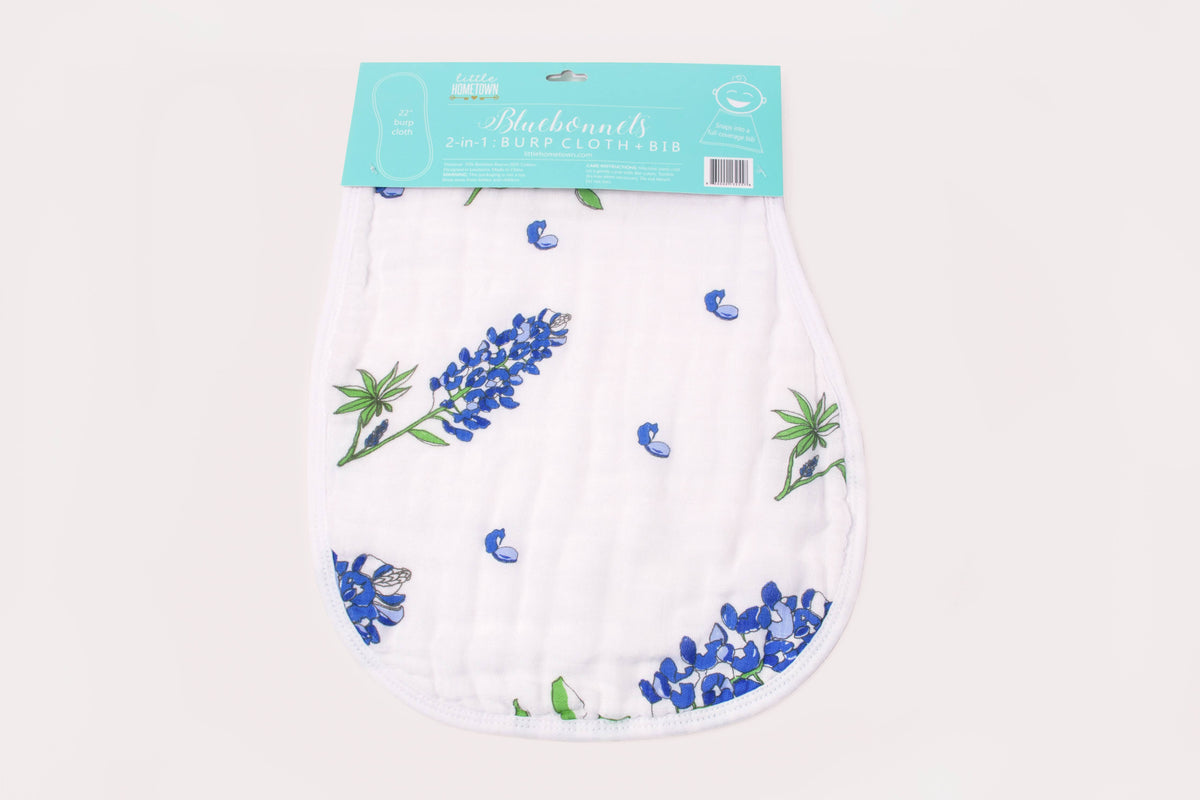 Bluebonnets Burp and Bib