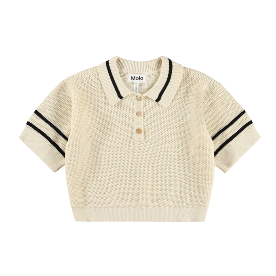 Molo Gwinn Summer Sand Shirt for kids, lightweight fabric, featuring a casual design with short sleeves and neutral sand color.