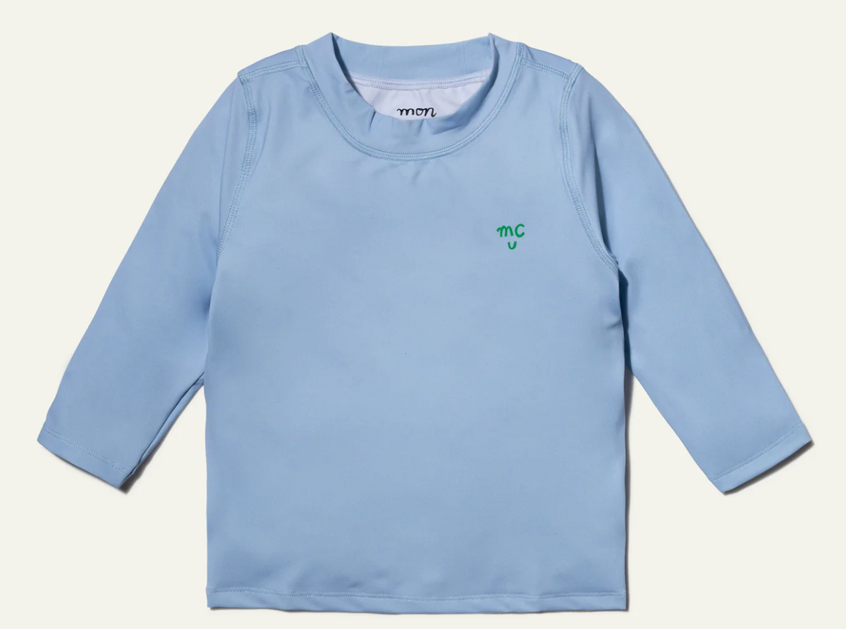 UFP 50+ Recycled Polyester Placid Blue Kid Rashguard
