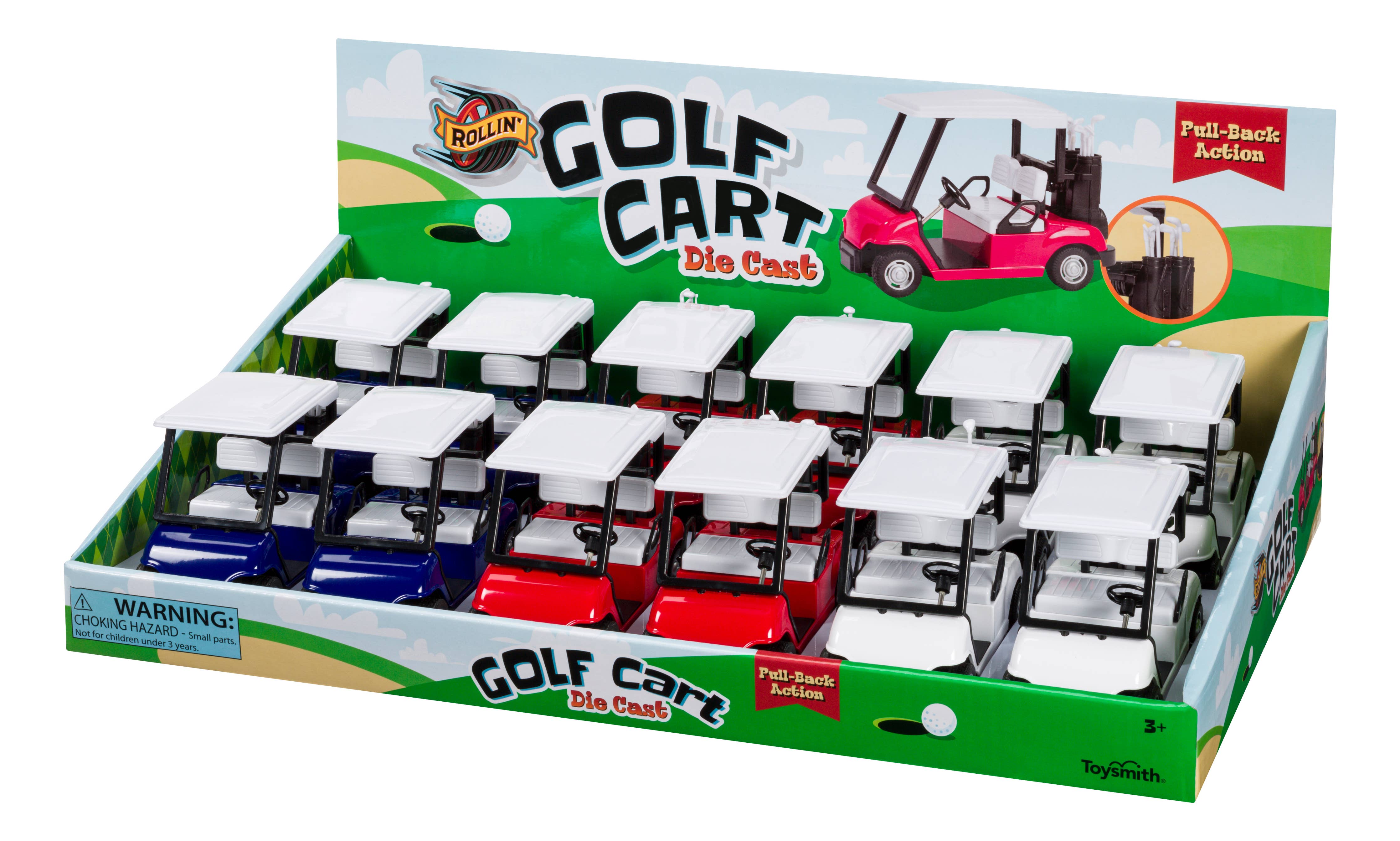 Toysmith Pull Back Golf Cart Toy Car Die Cast A Little Wyld