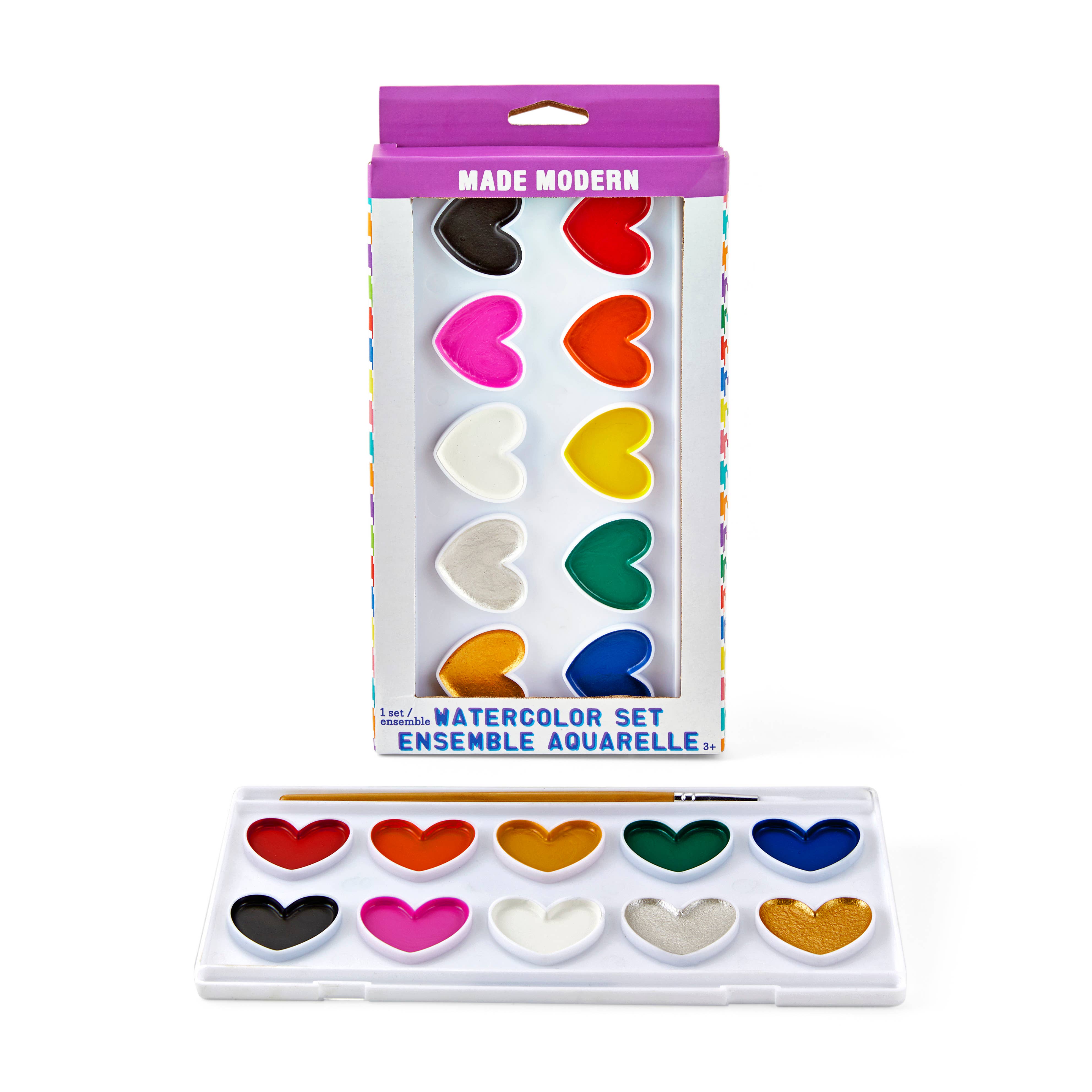 Watercolor set of hands and hearts By LoveWatercolorStore