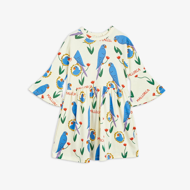 Parrot Trumpet Sleeve Dress