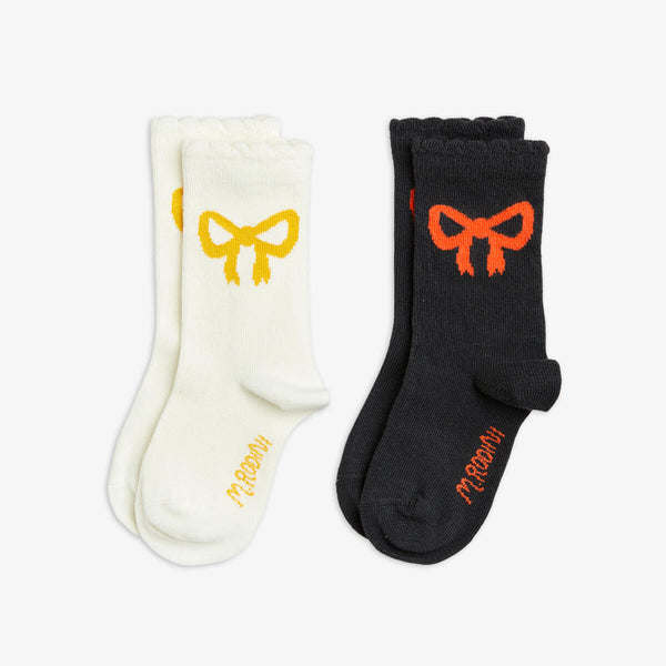 Bow Scallop 2 Pack Socks