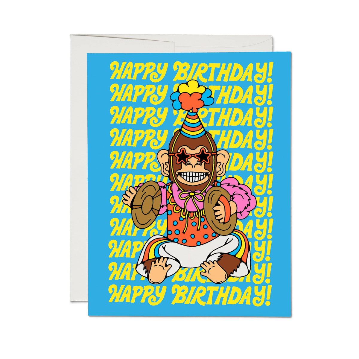 Funky Monkey greeting card: Single