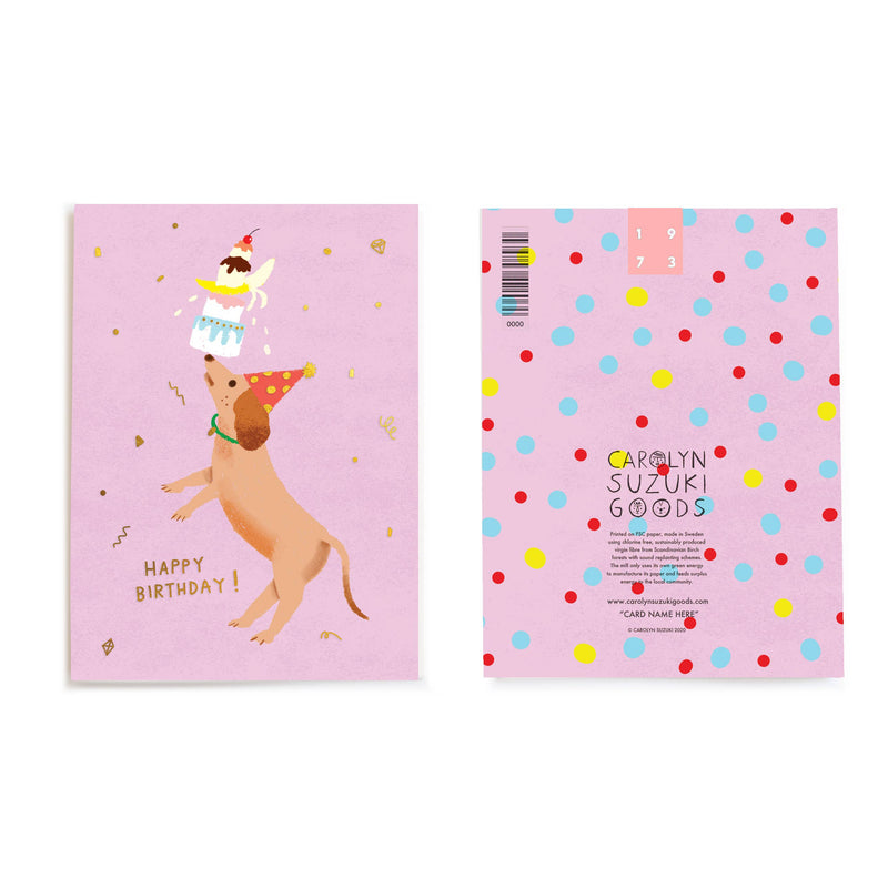 PARTY DOG - Birthday Card