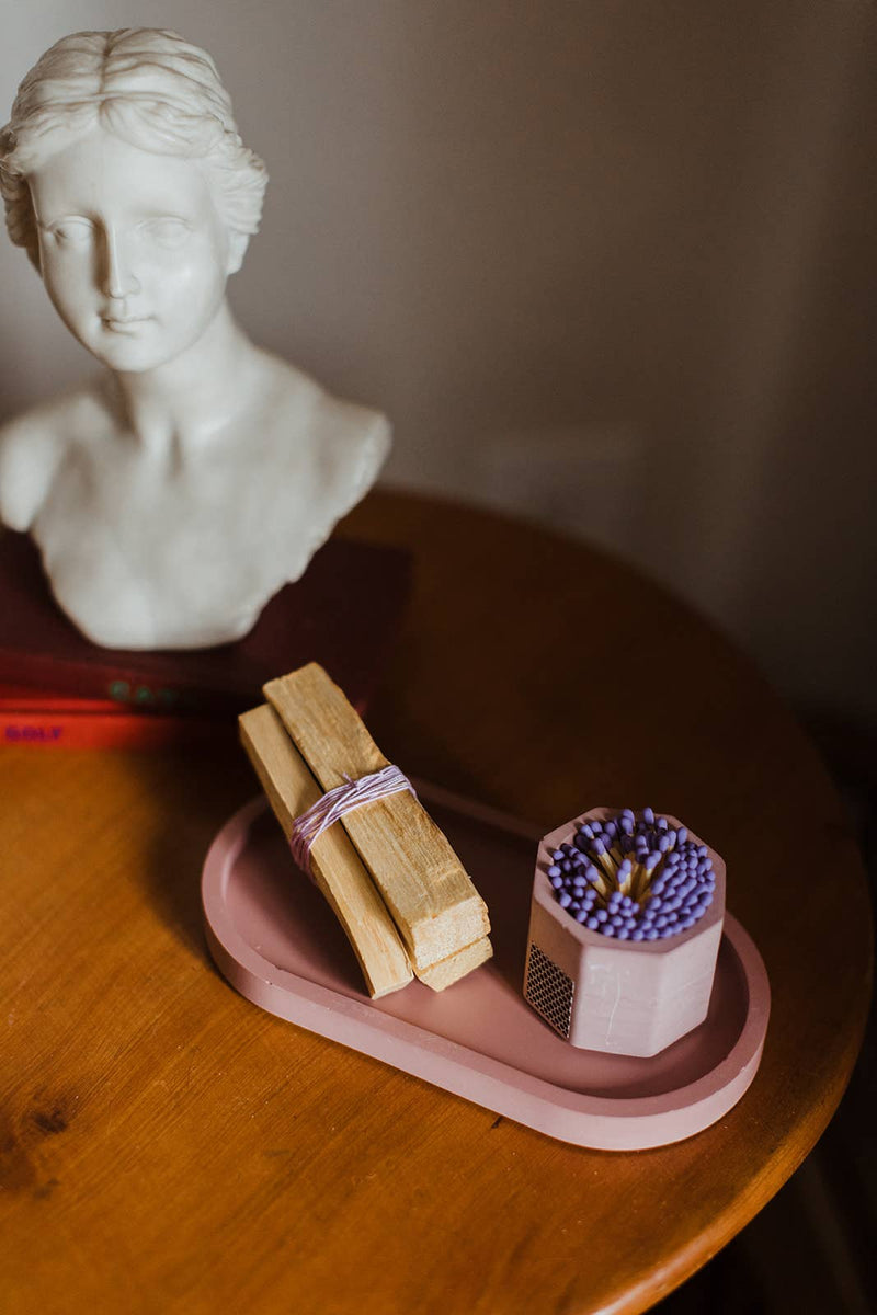 Candle Tray set 3-Piece Palo Santo: Navy