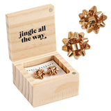 Treasure Box Earrings - Falala: Wipe Clean with Dry Cloth / Pinewood, Glass, Zinc Alloy, Paper