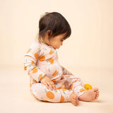 Freshly Squeezed Oranges Bamboo Convertible Pajamas Florida Baby Gift: 3-6M