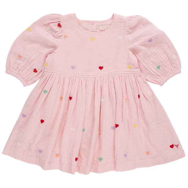 Girls Brooke Dress Candy Heart Embroidery