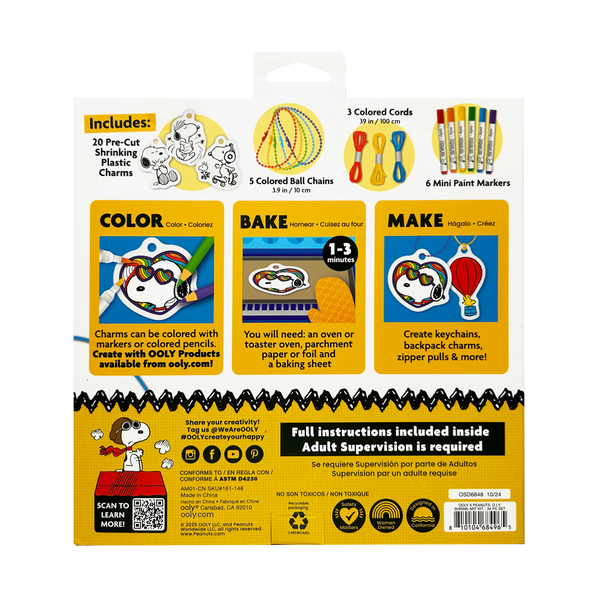 OOLY x Peanuts DIY Shrink Art Kit