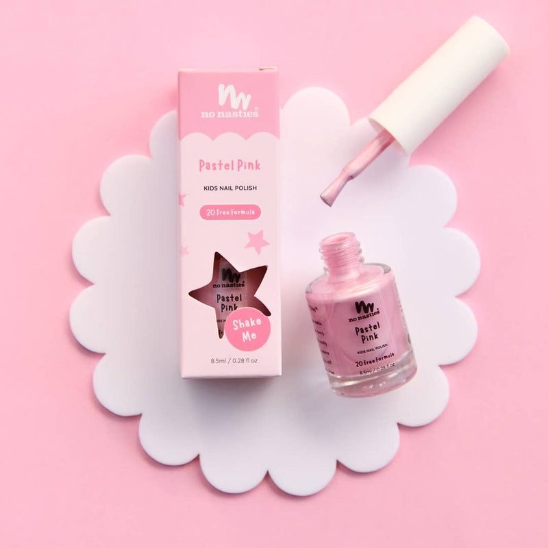 Pastel Pink Water-Based, Peelable Nail Polish for Kids