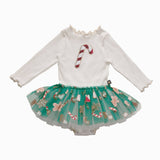 Candy Cane Baby Tutu: Red / NB