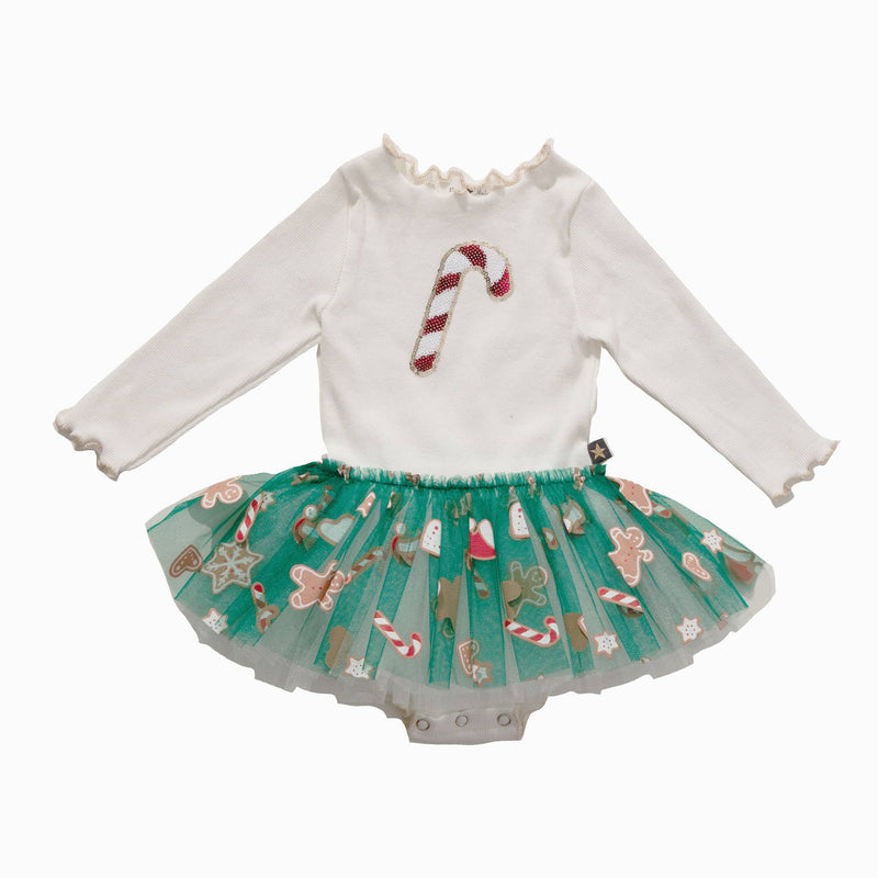 Candy Cane Baby Tutu: Red / NB