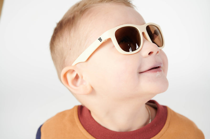 Sweet Cream with Amber Lens Navigator Baby & Kids Sunglasses: Ages 3-5