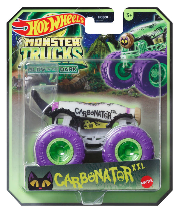 Mattel Hot Wheels Glow In The Dark Monster Trucks