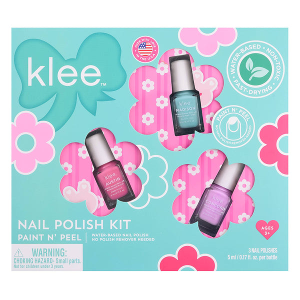 Klee Kids Water-Based Nail Polish Set: Pixie Flowers