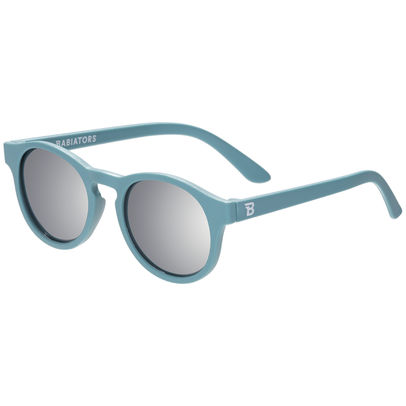 Kids Seafarer Blue Keyhole sunglasses with Silver Lens: Ages 3-5