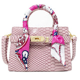 Crocodile Scarf Handbag: Hot Pink