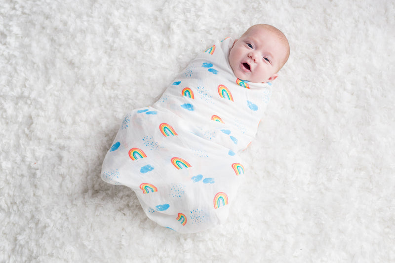 Classic Muslin Swaddle - Rainbow Sky