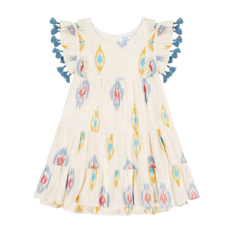 Sophie Girl's Tassel Dress Gold Blue