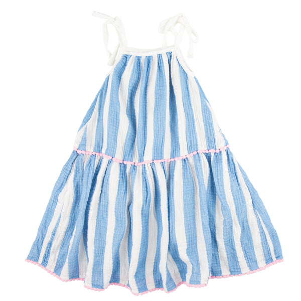 Enora Dress Blue Stripe