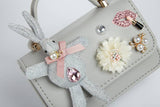 B1207 Bunny Applique Purse (4 Colors): Fuchsia