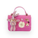 B1207 Bunny Applique Purse (4 Colors): Fuchsia