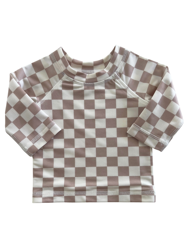 Tiramisu Checkerboard / Maui Rashguard / UPF 50+ (Baby)