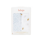 2-pack Cotton Swaddles - Bees/Dots