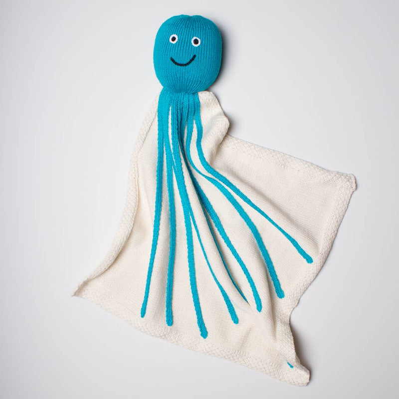 Organic Octopus Baby Gift Set (Turquoise): 14" X 14"