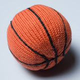 Organic Baby Toy - Basketball Rattle: 2.5" diameter