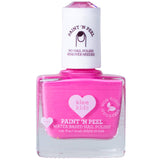 Klee Naturals Klee Kids Water-Based Peelable Nail Polish in Little Rock color, showing bright pink nail polish on child's nails.