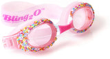 Colorful Cake Pop Kids' Swim Goggles by Bling2o with playful design, adjustable straps, perfect for summer pool fun.