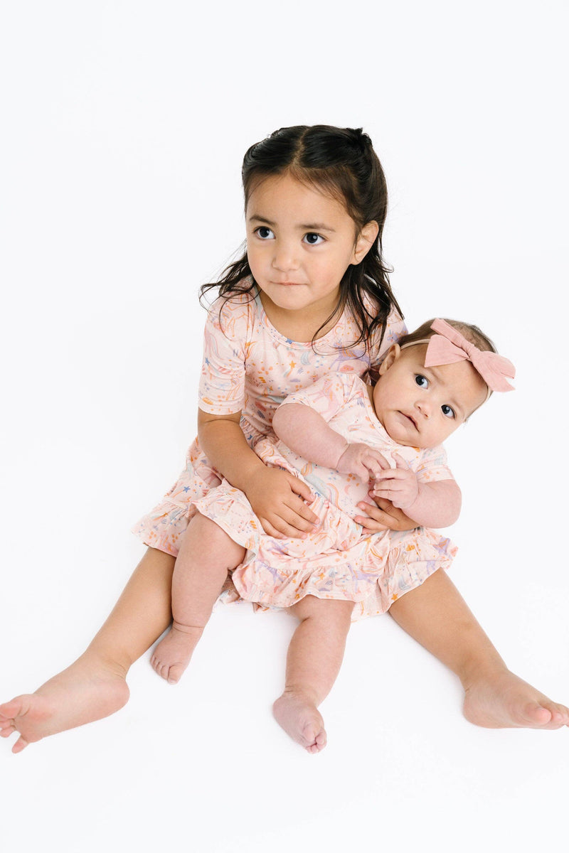 Stardust Unicorns Short Sleeve Bodysuit Bamboo Dress