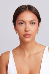 Aveline Earring Gold Plated - Blue Iolite & Aqua Chalcedony