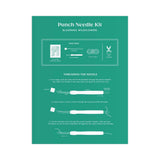 Punch needle kit featuring blooming wildflowers design, with colorful embroidery materials and tools by Chronicle Books.