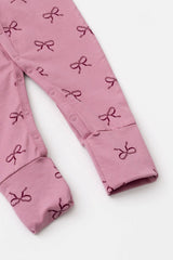 Baby On the Go One-Piece_Pink Ribbons: Girl / Pink Ribbons