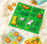 First Bingo Game: Animal Friends by Chronicle Books featuring colorful animal-themed bingo cards and game pieces.