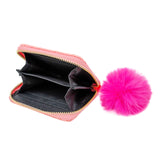 Girls Sparkle Quilted Wallet: Bubblegum