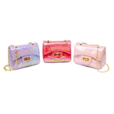 Shiny Dotted Heart Classic Handbag: Hot Pink