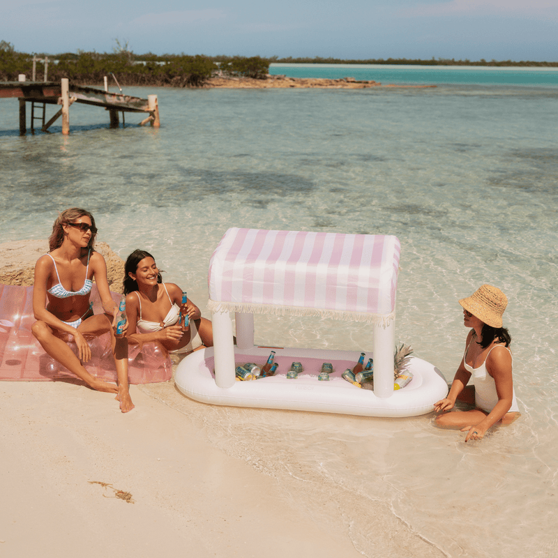 Pink Floating Cabana Bar