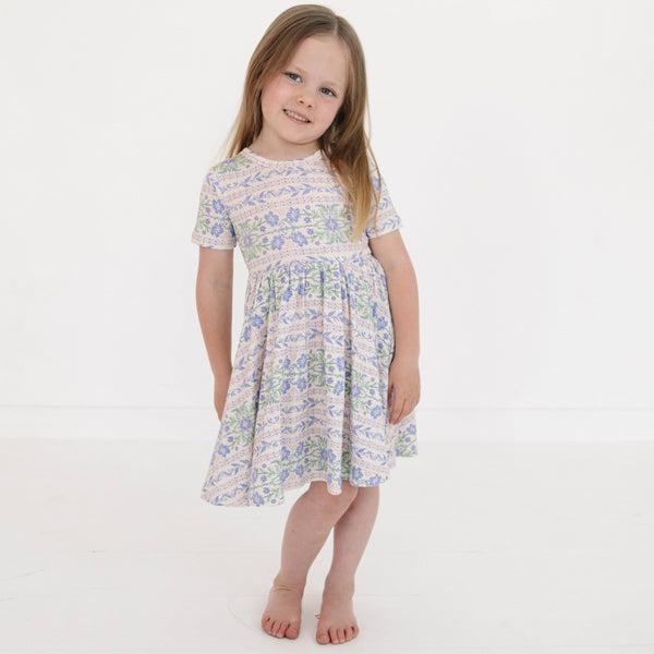 Spring Cascade Bamboo Twirl Dress