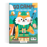 Go Camp! card game by Chronicle Books featuring colorful camping-themed cards with illustrations of tents, campfires, and outdoor gear.